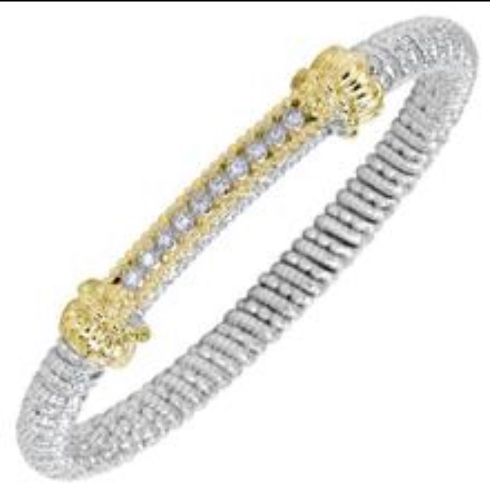 Vahan Sterling & Yellow Gold Diamond Bracelet